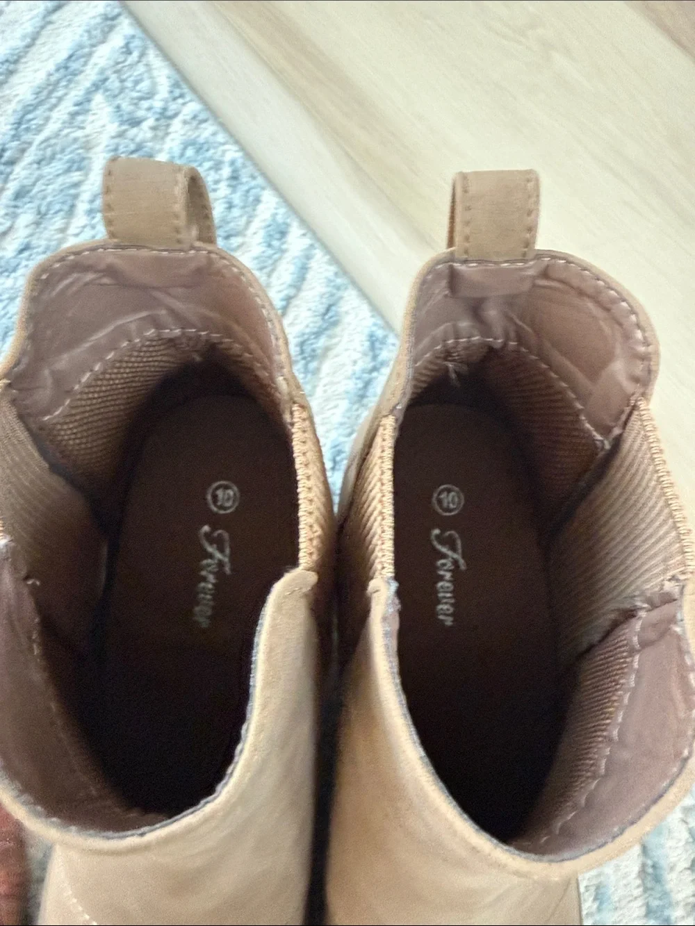 Forever 21 Taupe Chelsea Wedge Ankle Boots